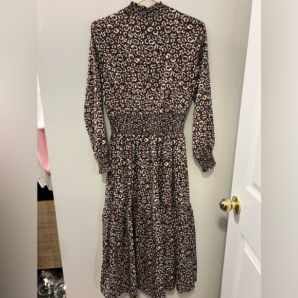 NWT Mauve Animal Print Midi Dress - Picture 5 of 7